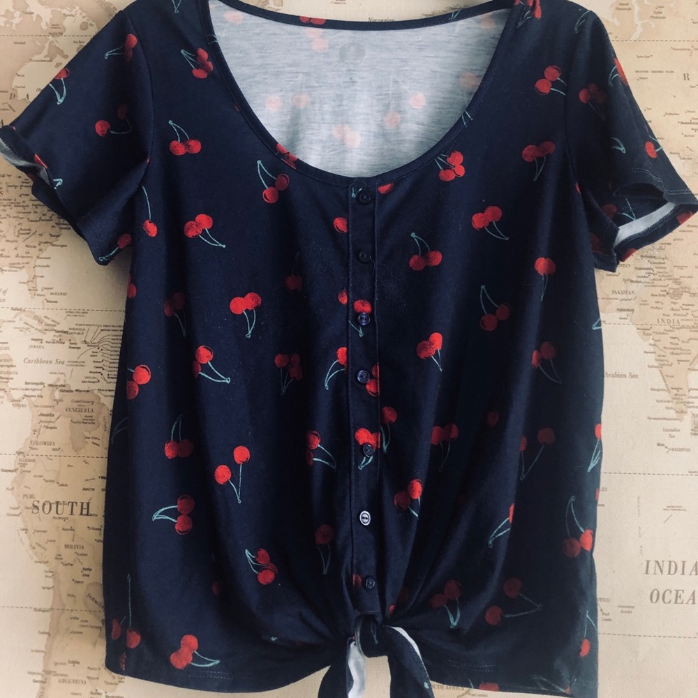 Cherry shirt with tie